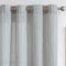 TOPICK Linen Curtains for Living Room 63 inches Long Blue Striped Curtains for Bedroom Light Filtering Eyelet Curtain Window Decoration 2 Panels