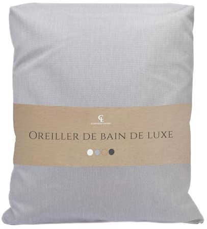 Coussin Baignoire Adulte, épais et Confortable, pour Le Soutien de la tête, du Cou et du Dos. Coussin de Baignoire Lavable, séchage Rapide, idéal pour Bain Relaxant à la Maison - Gris Clair
