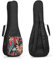Borsa Ukulele Concerto 21 Pollici, Custodia Ukulele Soprano con Cerniera a Scorrimento, Maniglia per il Trasporto, Imbottitura Spessa e Custodia, Fiori