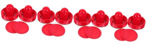 TOYANDONA 4sätze Tischspiel Eishockey Pucks Pusher Rot Für Spannende Indoor-Action Für Partys Und Familienunterhaltung