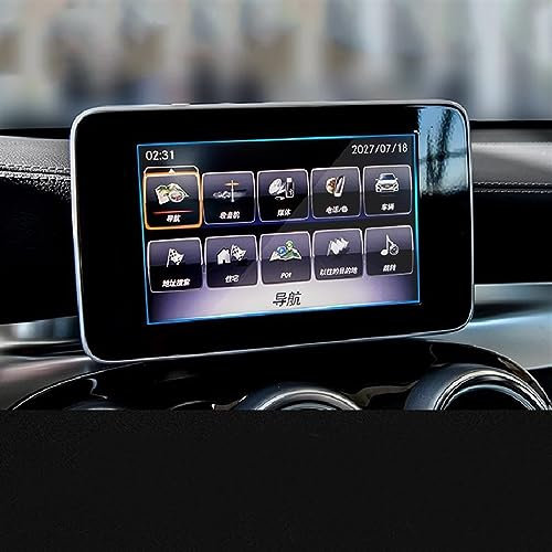 Auto GPS Navi Folie Kompatibel Mit Mercedes Für Benz Für C-Klasse W205 W204 C180 C200 C260 2016–2022, Auto-LCD-Display-Schutzfolie, Auto-Navigations-Displayschutz(color1)