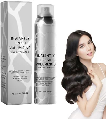 Instantly Freshen Volumizing Dry Shampoo | NoRin-se Dry Shampoo Hair Spray, Non-Greasy, Natural, Spray, Refreshing, Travel Size, for All Hairs Types