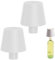 PALUPLUS 2 Lampade per Bottiglia a Led Senza Fili, Misura 11x11x13 cm, Lampada Tappo Touch Dimmerabile, Batteria 800 mAh Ricaricabile USB, per Casa, Bar, Ristoranti -791C-0,65 (Bianco)