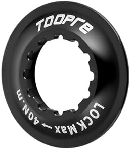 TerchPilet Bike Centerlock Rotor Lockring – Internal Spline, CNC Aluminum Alloy Disc Brake Lock Ring for 9mm QR & 12mm Thru Axle Hubs, Compatible with Shimano RT81 RT64 Centerlock Rotors, Black