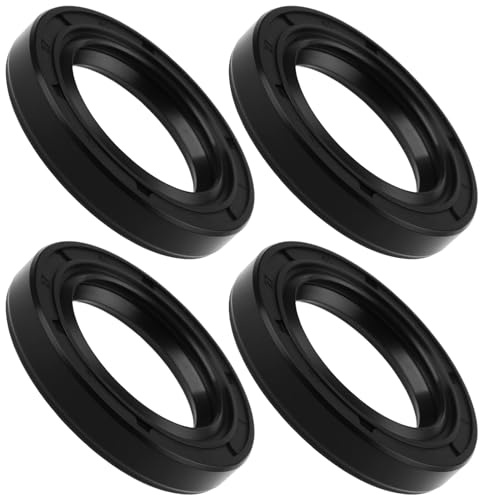 EMSea Simmerring Wellendichtring, NBR, Doppellippen-Öldichtung mit Feder, 27 x 41 x 7 mm, 4 Stück
