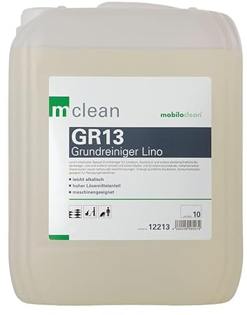 Cleanclub Grundreiniger Lino GR13, 10 L, für Linoleum und Kautschukböden, schaumreduziert, für elastische Beläge