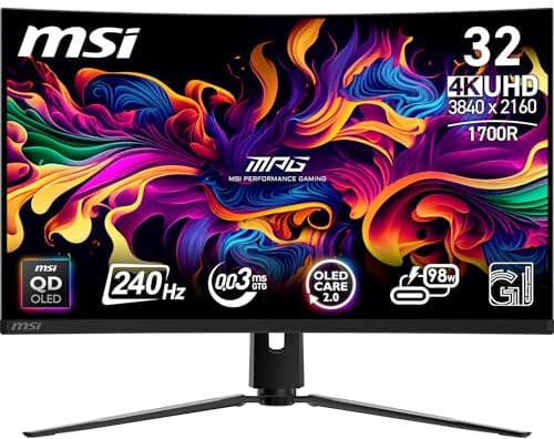 MSI MPG 321Curxde Qd-OLED・Flachbildschirm (TFT/LCD)・80 cm (9S6-3DD64T-012)