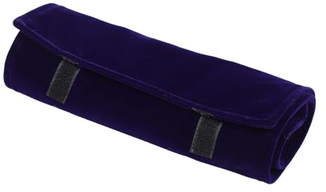 Lurrose Rotolo per Gioielli da Viaggio in Velluto Blu, Custodia Elegante | Borsa Portagioielli da Viaggio, Borsa Rullo per Gioielli, Rotolo Stoffa Porta Gioielli