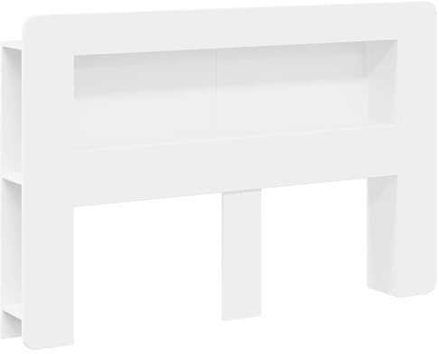 HFXHIJXQ Kopfteilschrank mit Stauraum Bettkopfteil für das Schlafzimmer, Bett Rückwand Regal aus Holzwerkstoff, Standregal mit Fächern für Bücher, 182 x 18,5 x 100 cm, Weiß