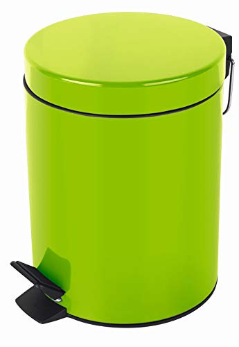 Spirella - Treteimer aus Edelstahl SYDNEY - Modernes Design, Einfache Öffnung, Herausnehmbarer Inneneimer - Badezimmer- oder Küchenzubehör - Kiwi Grün - 5L