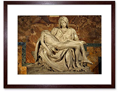 Wee Blue Coo Michelangelo Pieta 1499 Painting Picture Framed Wall Art Print