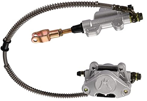 GOOFIT Hinter Disc Hauptbremszylinder mit Bremssattel Ersatz für Taotao ATV Quad 150cc 200cc 250cc