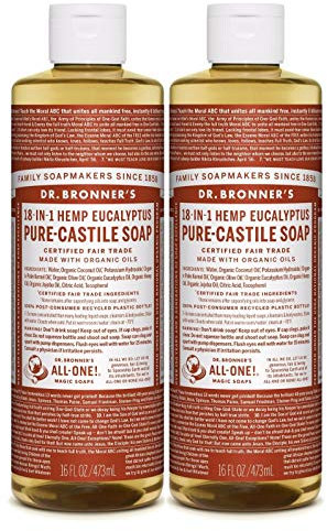 (2 Pack) - Dr Bronner - Eucalyptus Castile Liquid Soap | 472ml | 2 PACK BUNDLE