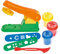 Simba 106329097 - Art und Fun Knetpresse, 3 Dosen Knete á 50g, 2 Schablonen, Messer, Presse, 7 Teile, ab 3 Jahre
