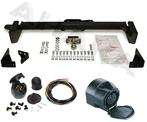 AHK Anhängerkupplung mit Elektrosatz 13 polig für Citroen Jumper / Peugot Boxer / Fiat Ducato 1994-2006 Bus / Kasten Anhängevorrichtung Hängevorrichtung - starr, mit angeschraubtem Kugelkopf