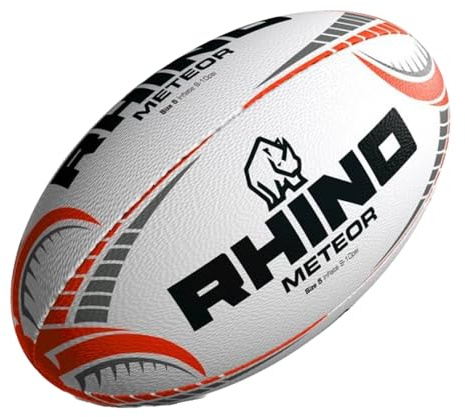 Rhino Rugby Ball Meteor - Size: 4 - White