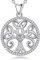 Silver Tree of Life Necklace for Women, 925 Sterling Silver Celtic Knot Life Tree Pendant AEONSLOVE Jewellery Best Valentine Gift for Wife Girlfriend, 18 Chain (Tree of Life)
