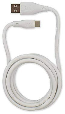 TM Electron CXU201215 - Cable USB Tipo C a USB 2.0 para Carga y transmisión Datos rápida (1.5 Metros) Color Blanco