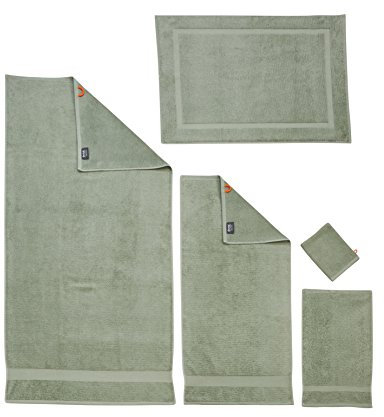 DONE Deluxe Set Handtuch, Baumwolle, Iceberg grün, 70 x 140 x 1 cm