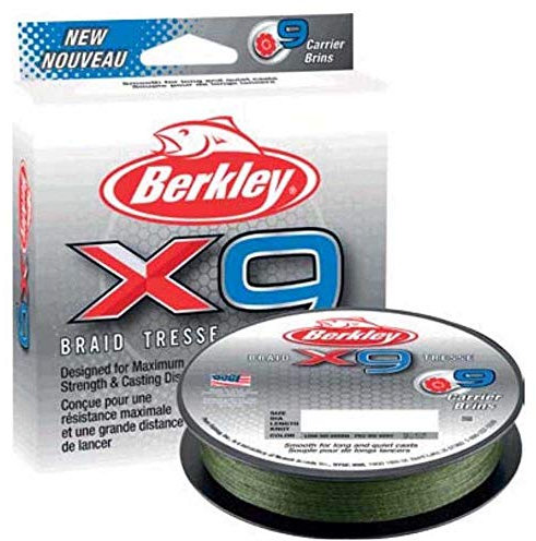 Berkley X9 Geflochtene Schnur, 6.4kg| 164yd | 150m, Low-Vis Grün