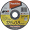 Makita B-45733 Trennscheibe INOX 125 x 0,8 mm, 1 Stück, Fast Cutting, extra dünn, für Stahl, Edelstahl, Z60T-BF, EN12413, bestens geeignet für Akku-Winkelschleifer