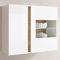 Lomadox Hängeschrank Hängevitrine mit LED-Beleuchtung in weiß Glanz und Grandson Oak Eiche Nb.