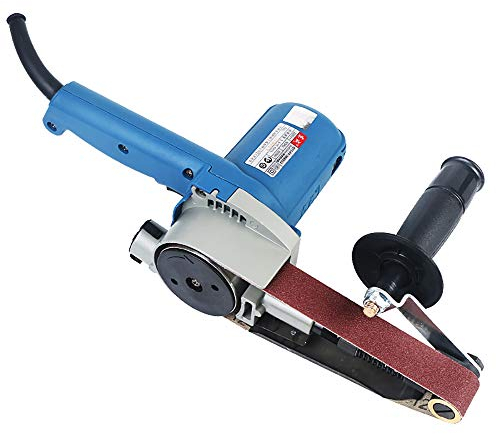 Toplionace 220V Elektro Bandschleifer 30x533MM Band Polier Schleifmaschine Schleifmaschine mit Variabler Geschwindigkeit 550W