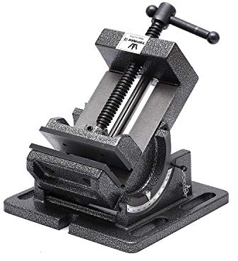 TOPWAY Tilting Drill Press Vice 3 Inch 75mm, Professional Pillar Drill Machine Milling Tilting Angle Vice for Steel Work Workbench Table Bench Clamp Benchtop 403283