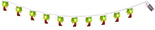 Boland 52157 - Guirlande Lumineuse LED Palmiers - Longueur : 140 cm - Type de Piles : 2 x AA - Décoration de Carnaval, fête à thème, Garden-Party, fête d'été
