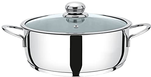 Prima Collection, Casseruola con Coperchio Serie First in Acciaio Inox 18/10, Adatto all'Induzione, con fondo 3 strati, Diametro 20 cm