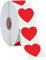 1200 Stück rote Herz-Aufkleber mit Perforationslinie auf Rolle, Verwendung für Valentinstag, Preislisten, Blutspenden, Arztpraxen, Lehrer und Klassenzimmer, Lesezeichen (3.8 cm Durchmesser)