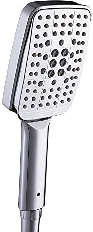 ALYHYB Duschkopf - ABS Quadratische Hochdruck-Ganzkörper-Handbrausen - 6-stufige wassersparende Massage-Handbrause mit Druckschalter
