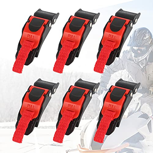 Helm Schnalle Motorrad Helm Schnellverschluss 6 Stück Universal Motorrad Helm Verschluss Ersatzteil Motorradhelm Schnellverschluss Clip, Schwarz & Rot