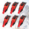 Helm Schnalle Motorrad Helm Schnellverschluss 6 Stück Universal Motorrad Helm Verschluss Ersatzteil Motorradhelm Schnellverschluss Clip, Schwarz & Rot