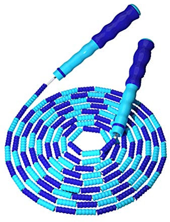 Zanskar Indoor Fitness Motion Rope Skipping Multicolor Adjustable Speed Soft Rope Skipping Training For Beginner Women Men Workout Speed Fat Loss Weight Jump Rope (blue)