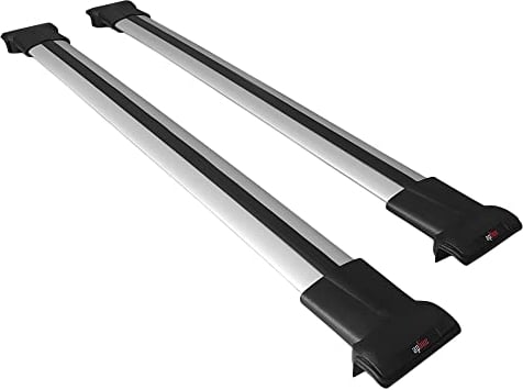 Apline Kompatibel mit Dacia Sandero Stepway 2 2012-2020 Fly Model Relingträger Dachträger Auto Gepäckträger Grau Aluminium 2 Stangen