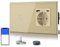BSEED 1 Gang 1 Vía Interruptor de Luz Táctil Inteligente WIFI con Schuko Tipo C y USB Enchufe Estándar, Compatible con Alexa/Tuya/Smart Life (Requiere Cable Neutro) Oro