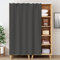 LIVEINU Schrankvorhänge für Küche, Kleiderschrank, Badezimmer, Staubdichter Vorhang für Regale, Wandpaneele, hängende Tür, Japanische Noren, Klettband Selbstklebend 100x180cm Dunkelgrau