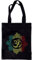 Mandala Tragetasche aus Festem Baumwolle Canvas, Nachhaltige Tasche mit Handgefertigtem Druck, Reißverschluss - Modell 2, Herren/Damen, Schwarz, Size:One Size, 40x35x.8 cm, Bunter Stoffbeutel