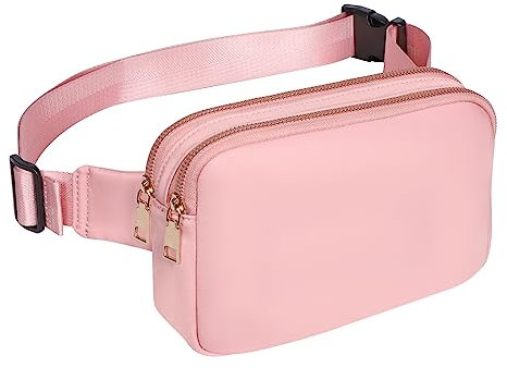 Geestock Bauchtasche Damen Gürteltasche Herren, Sport Mode Hüfttaschen Verstellbare Träger Brustbeutel, zum Wandern Laufen Einkaufen Radfahren 01 Rosa