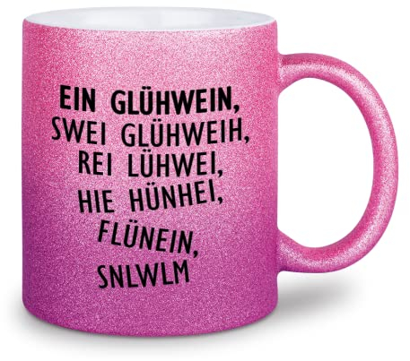 glitzertassen.de® | Ein Glühwein, Swei Glühweih… | Tasse mit Glitzer | Weihnachten | Glühweintasse | Geschenkidee