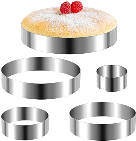 Eaasty 5 Pcs 4–12 Round Cookie Cutter Set, Circle, 5 Sizes