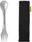 SILVERANT Titan-Göffel – Campinglöffel Gabel Messer Combo – 3-in-1 Campingutensilien Titan – Camping-Essutensilien – Rucksackreisen-Göffel – Lunchbox Spork – Camping-Essutensilien