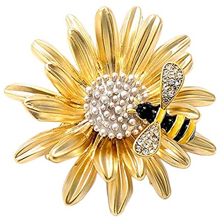 1 broche abeille marguerite femme corsage cadeau de Noël mariage broche robe écharpe châle clip femme bijoux sac ornement nouvelle version M autres