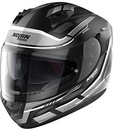 Nolan N60-6 Lancer Integralhelm (schwarzmatt/silber/weiß), M (57)