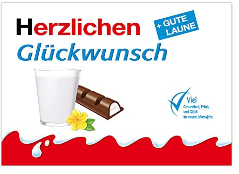 XXL DIN A4 Glückwunsch Karte Geburtstag Kinder Schokolade inkl. Umschlag Geburtstagskarte Grußkarte