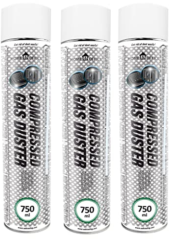 Druckluftspray 3X AABCOOLING Home&Office Gas Duster 750ml K2, Druckluftreiniger, Reinigung,Press-Luft Pressluft, Kamera, Foto, Elektronik, Spray, PC Reiniger