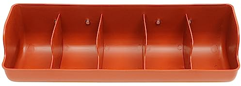 Happyyami Kaninchentränke Schweine Futterkrippe Futtertrog Futterspender Futterschale Futterautomat Futterbehälter Langtrog für Kälber Schafe Hühner Ente Ziege Schweine Vieh Orange