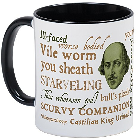 BAAROO Shakespeare Insults Mug Ceramic Coffee Mug, Tea Cup 11 oz