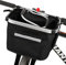 BradOc Fahrradkorb, Fahrrad Vorne Faltbarer Hängekorb, Abnehmbarer Wasserdicht Lenker Haustier Bikebasket Gepacktasche,mit Lenkeradapter für Einkaufen, Reisen, Haustiere,Schwarz
